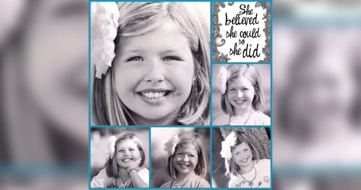 She believed she could so she did, collage of Sara