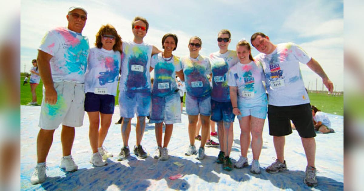 Color Run volunteers for Do What You Want fundraiser
