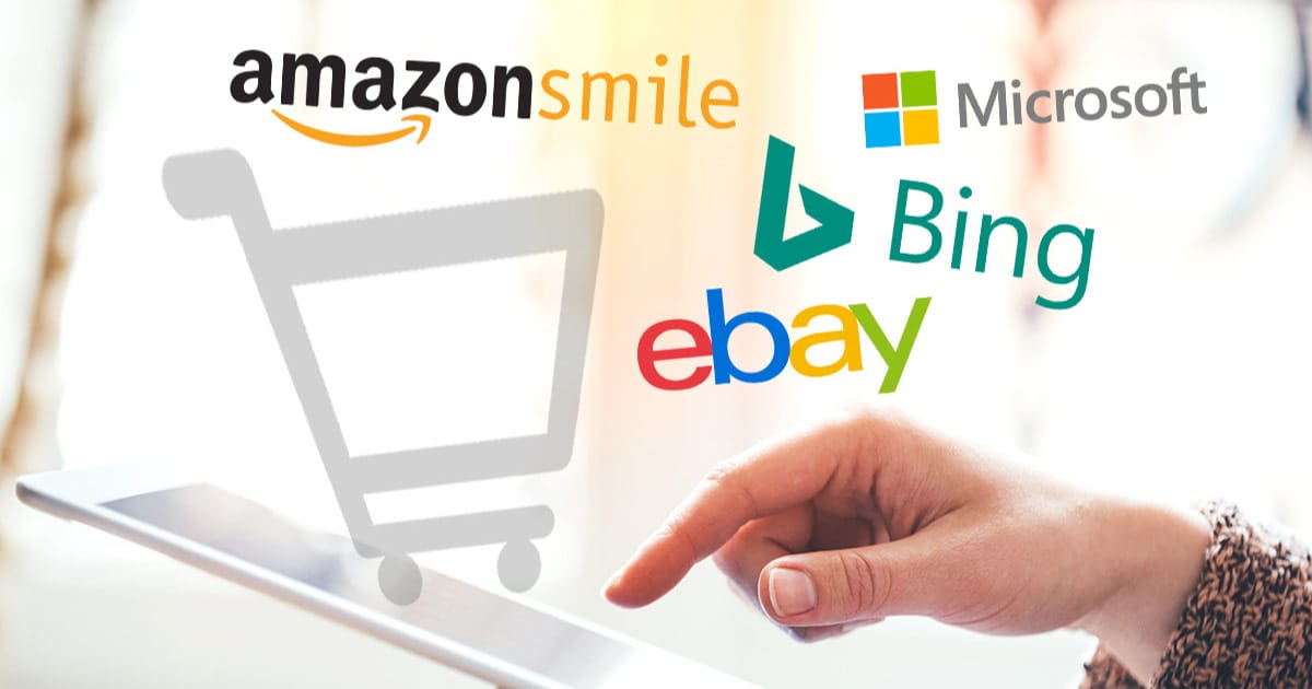 amazon smile, bing, ebay, microsoft