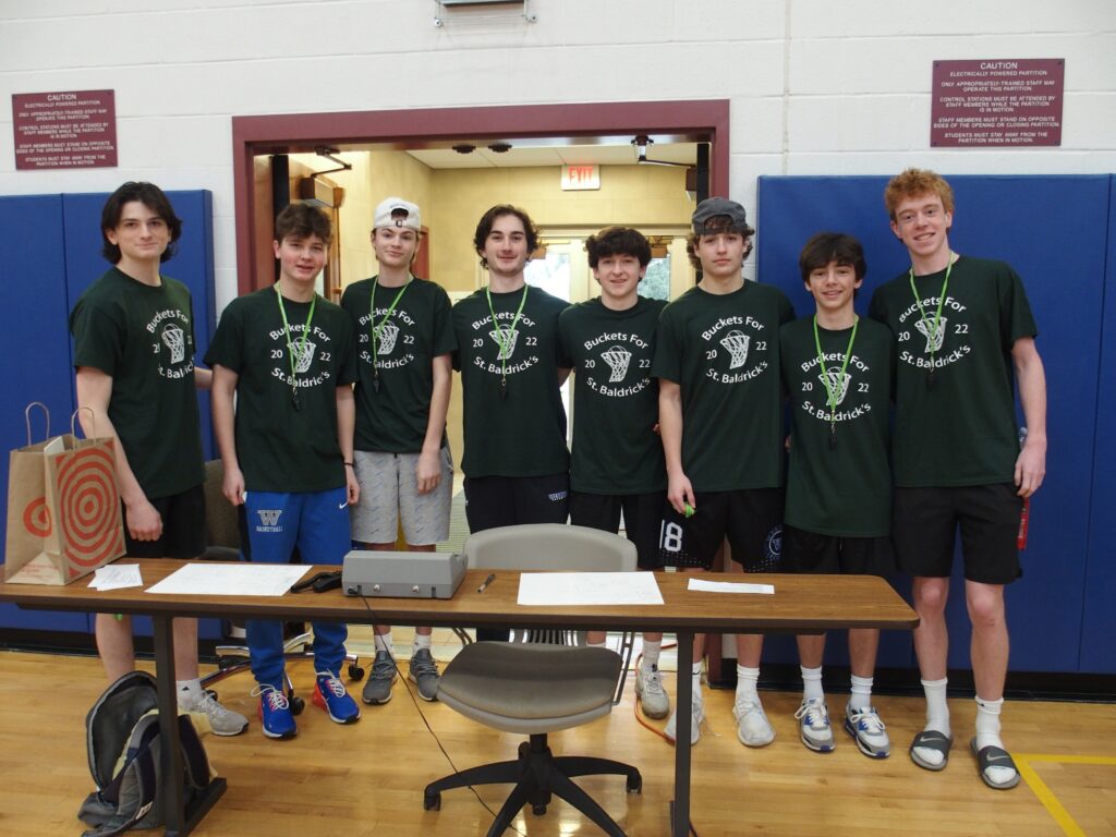 Bodie recruited many of his Baldacious Baldies team members to volunteer at the tournament