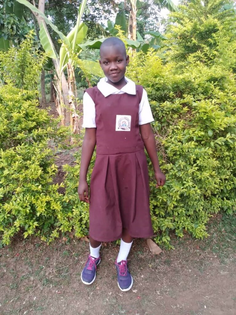 Natasha in school uniform
