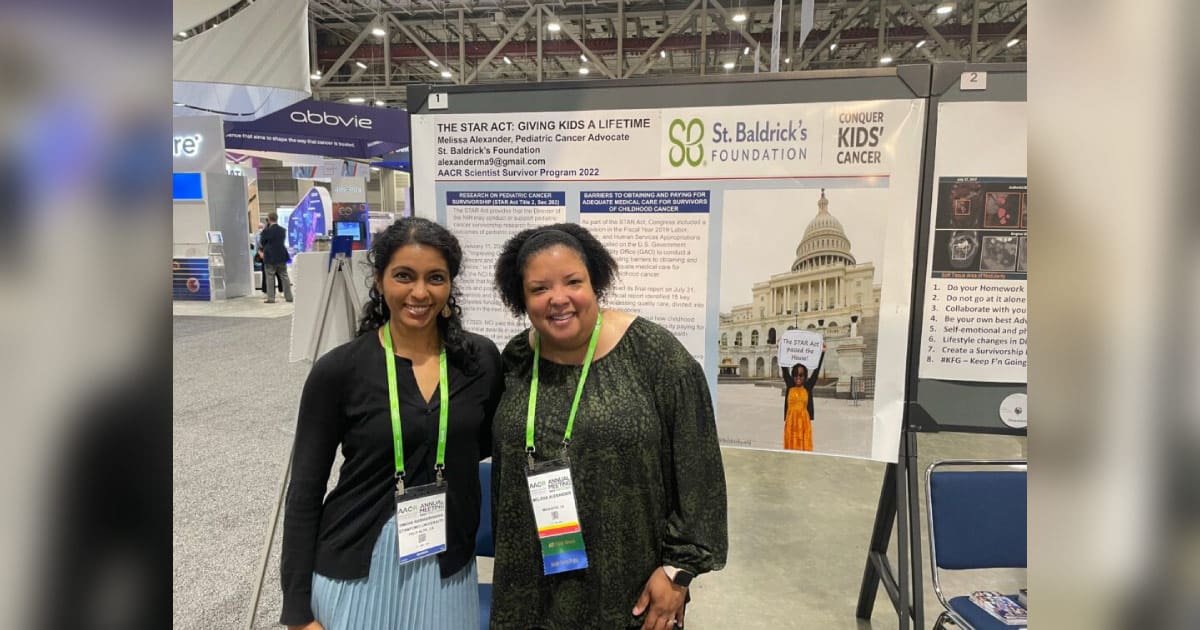 Melissa and Dr. Ramakrishna at the AACR Annual Conference