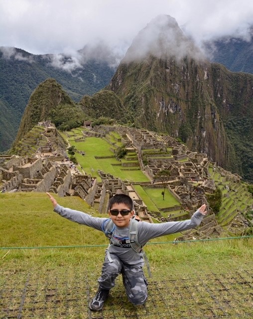 Jaron at Machu Picchu in Peru.