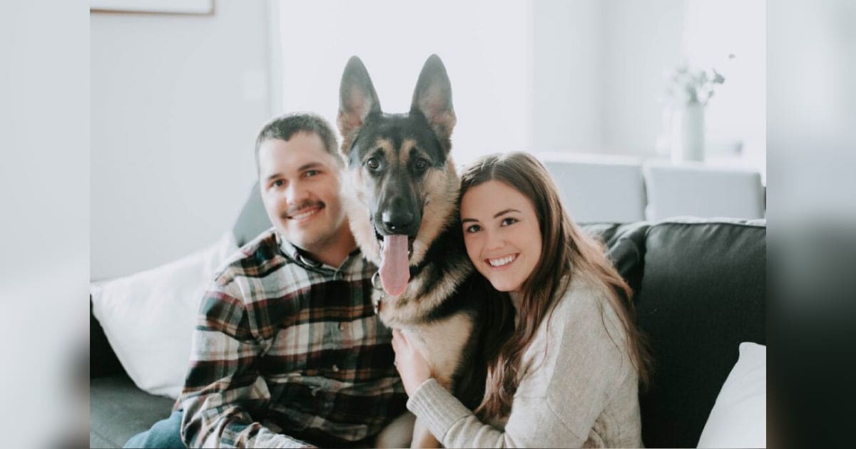 Hanna, Jacob, and their dog, Frankie