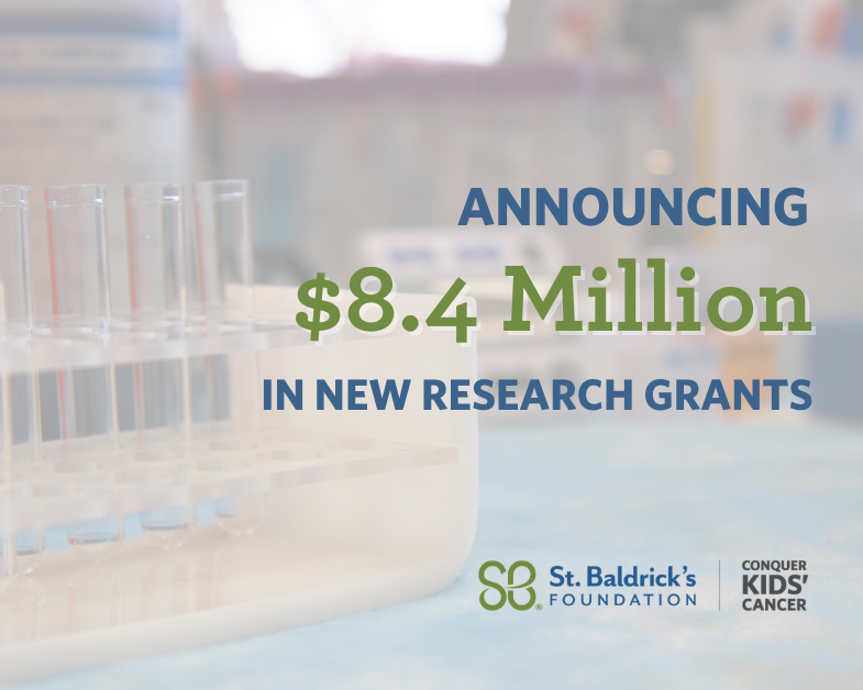 image of test tubes and text: Announcing $8.4 Million In New Research Grants